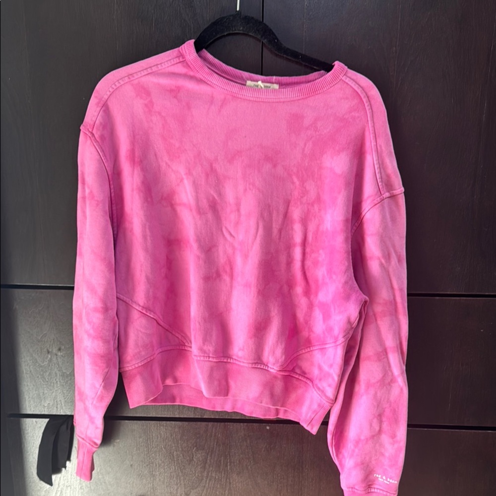 Rag & bone Pink Tie-Dye Sweatshirt